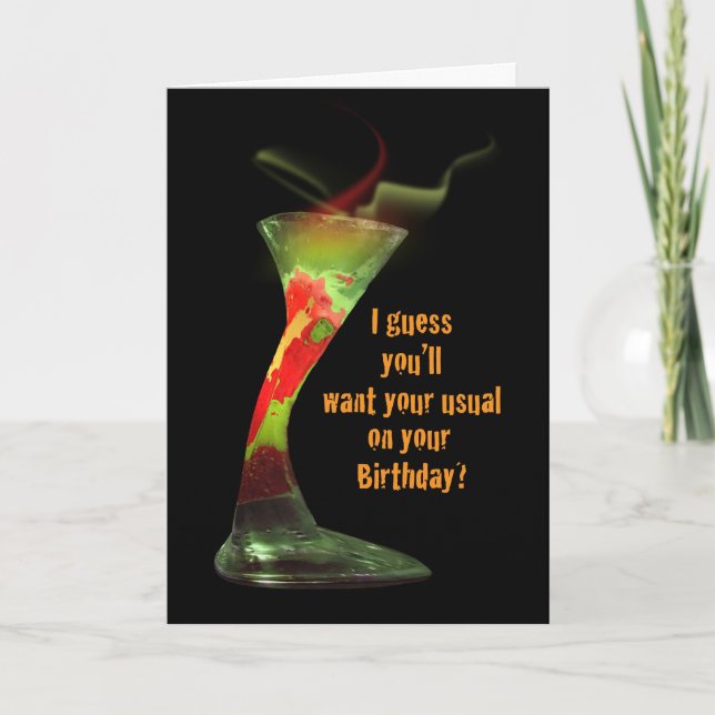 Funny Halloween birthday Card (Front)