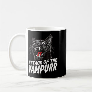 Funny Halloween Black Cat Cats Vampire Attack Of Coffee Mug