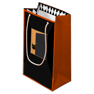 Funny Halloween Black Cat Small Gift Bag