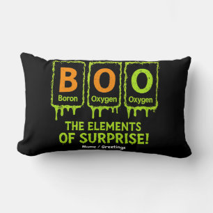 Funny Halloween Boo Elements Science Surprise Gift Lumbar Cushion