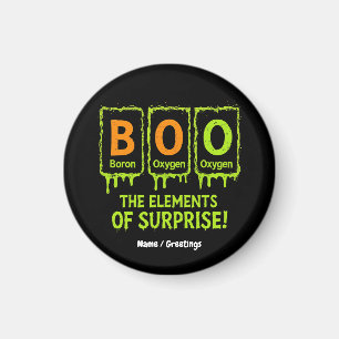 Funny Halloween Boo Elements Science Surprise Gift Magnet