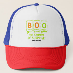 Funny Halloween Boo Elements Science Surprise Gift Trucker Hat