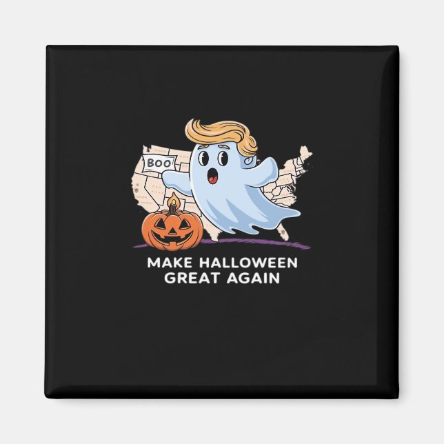 Funny Halloween Boo, Pumpkin Trumpkin, Make Hallow Magnet (Front)