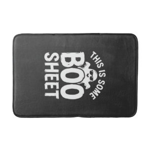 Funny Halloween Boo Sheet Ghost Design_1 Bath Mat