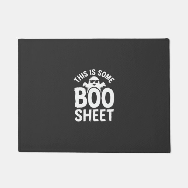 Funny Halloween Boo Sheet Ghost Design_1 Doormat (Front)