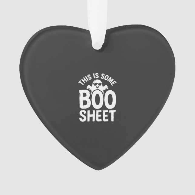Funny Halloween Boo Sheet Ghost Design_1 Ornament (Front)