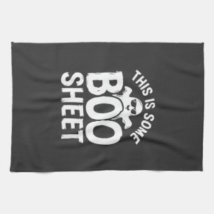 Funny Halloween Boo Sheet Ghost Design_1 Tea Towel