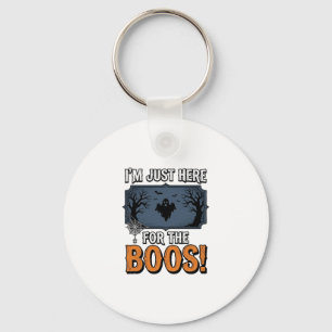Funny Halloween Boos Vintage Ghost Shirt Design_1 Key Ring