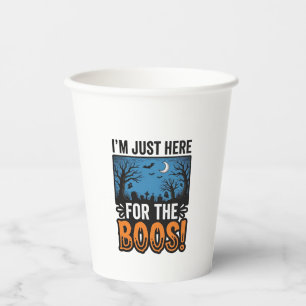 Funny Halloween Boos Vintage Ghost T-Shirt Design_ Paper Cups