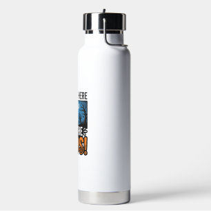 Funny Halloween Boos Vintage Ghost T-Shirt Design_ Water Bottle
