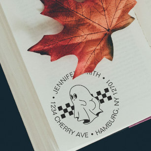 Funny Halloween Bootiful Ghost Return Address Self-inking Stamp