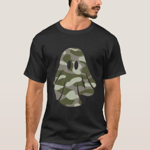 Funny Halloween Camouflage Camo Ghost Hello Huntin T-Shirt