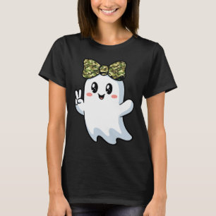 Funny Halloween Camouflage Camo Ghost Hello Huntin T-Shirt
