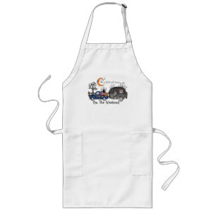 Funny Halloween Camping Long Apron