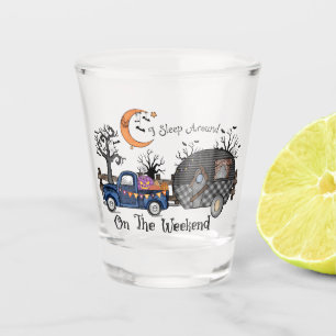 Funny Halloween Camping Shot Glass