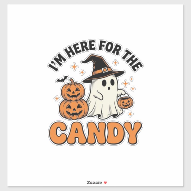 Funny Halloween Candy Ghost Pumpkin Vintage Design (Sheet)