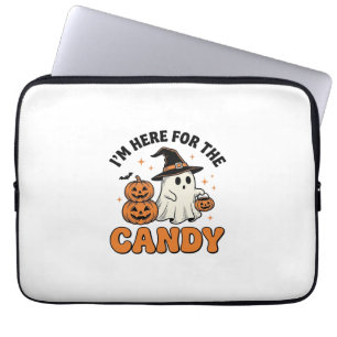 Funny Halloween Candy Ghost Pumpkin Vintage Design Laptop Sleeve