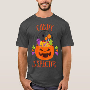 Funny Halloween Candy Inspector Man Woman T-Shirt