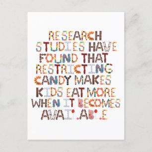 Funny Halloween Candy - Postcard