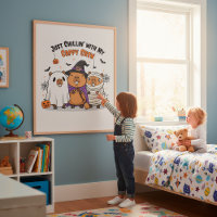 Funny Halloween Capybara Cute Cappy Crew Wall Art