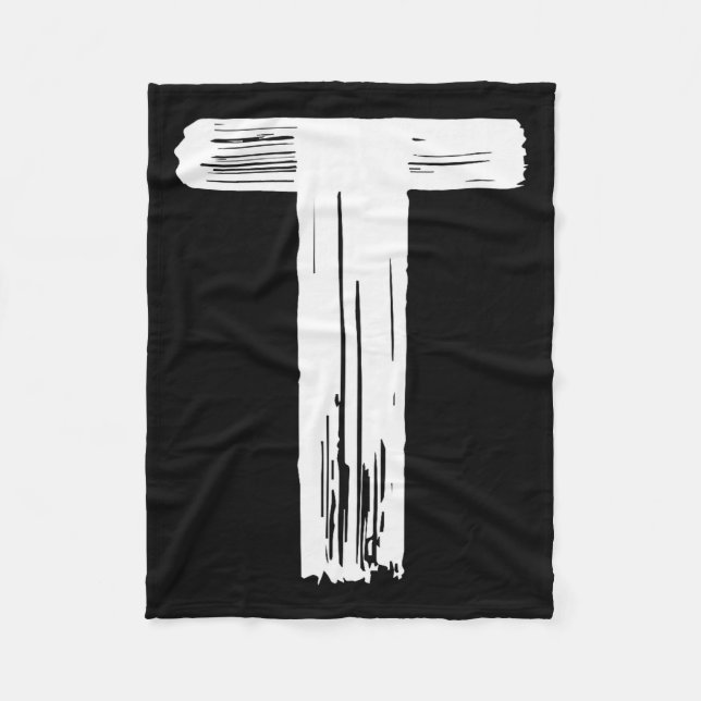 Funny Halloween Carnival Costume Letter T Green Vi Fleece Blanket (Front)