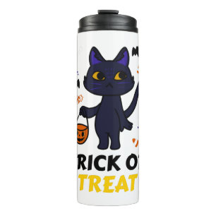 funny halloween cat costume halloween gift thermal tumbler