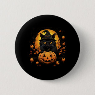 Funny Halloween Cat Costume Pumpkin Cat Black Cat 6 Cm Round Badge