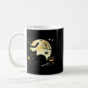 Funny Halloween Cat Costume Pumpkin Cat Black Cat Coffee Mug