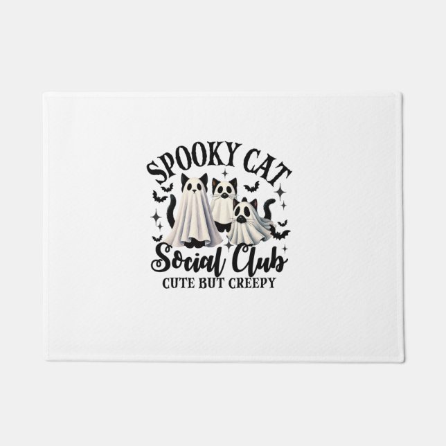 Funny Halloween Cat   Doormat (Front)