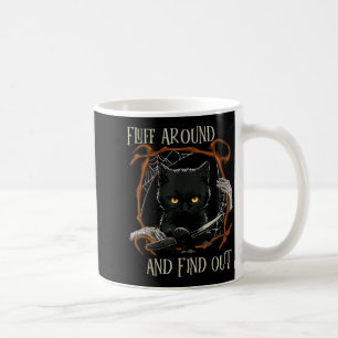 Funny Halloween Cat Fluff Around And Find Out Coffee Mug