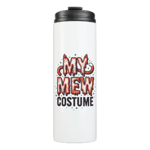 Funny Halloween Cat Mew Costume Vintage Design_1 Thermal Tumbler