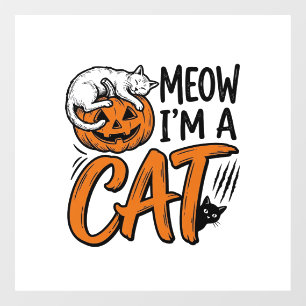 Funny Halloween Cat Pumpkin Typography Shirt Desig