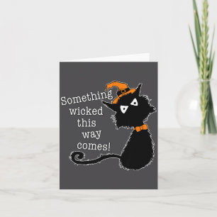 Funny Halloween Cat - Shakespeare Macbeth Quote  Card