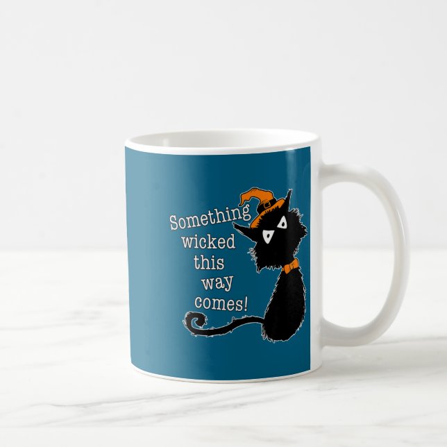 Funny Halloween Cat - Shakespeare Macbeth Quote  Coffee Mug (Right)