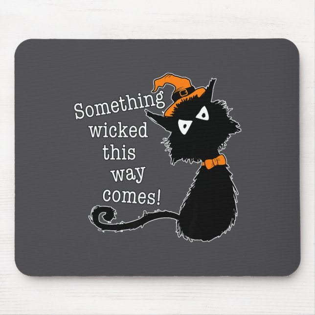 Funny Halloween Cat - Shakespeare Macbeth Quote  Mouse Pad (Front)