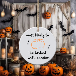 Funny Halloween Ceramic Ornament