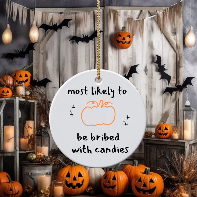 Funny Halloween Ceramic Ornament (Creator Uploaded)