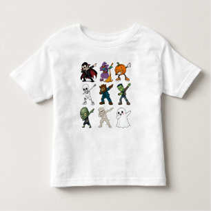 Funny Halloween Characters Dabbing Toddler T-Shirt
