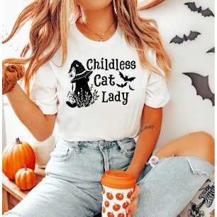 Funny Halloween Childless Cat Lady  T-Shirt