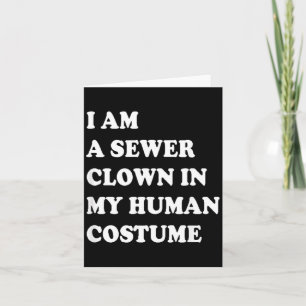 Funny Halloween Clown Costume Card