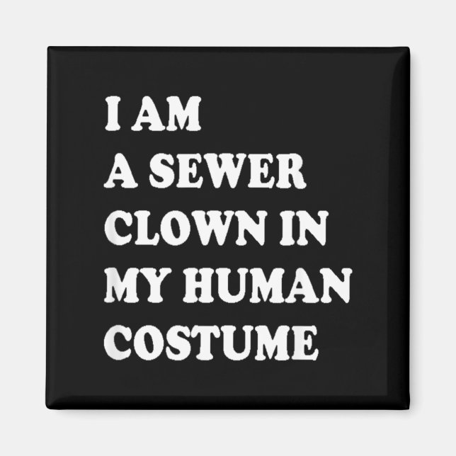 Funny Halloween Clown Costume Magnet (Front)