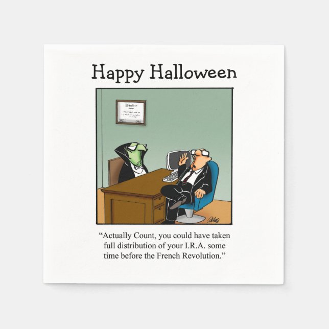 Funny Halloween Cocktail Napkins  (Front)