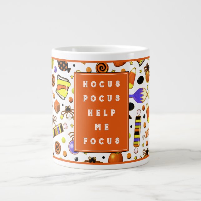 Funny Halloween Coffee Large Coffee Mug (Front)