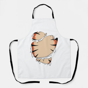 Funny Halloween Cool Funny Halloween For Tiger Apron