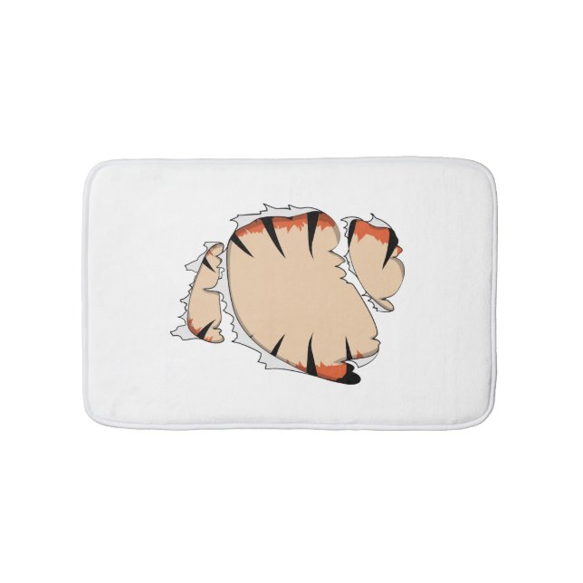 Funny Halloween Cool Funny Halloween For Tiger Bath Mat (Front)