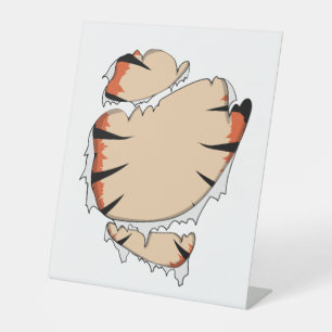 Funny Halloween Cool Funny Halloween For Tiger Pedestal Sign
