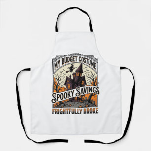Funny Halloween Costume Broke Witch Haunted House  Apron