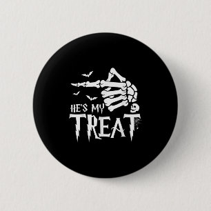 Funny Halloween Costume Couple Skeleton Matching S 6 Cm Round Badge