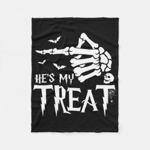 Funny Halloween Costume Couple Skeleton Matching S Fleece Blanket