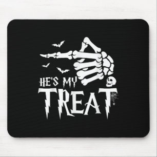 Funny Halloween Costume Couple Skeleton Matching S Mouse Pad